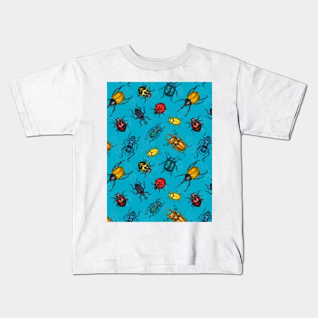 Beetles Kids T-Shirt by katerinamk